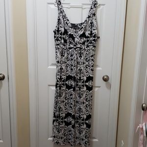 Black and White Plus Size Maxi Dress